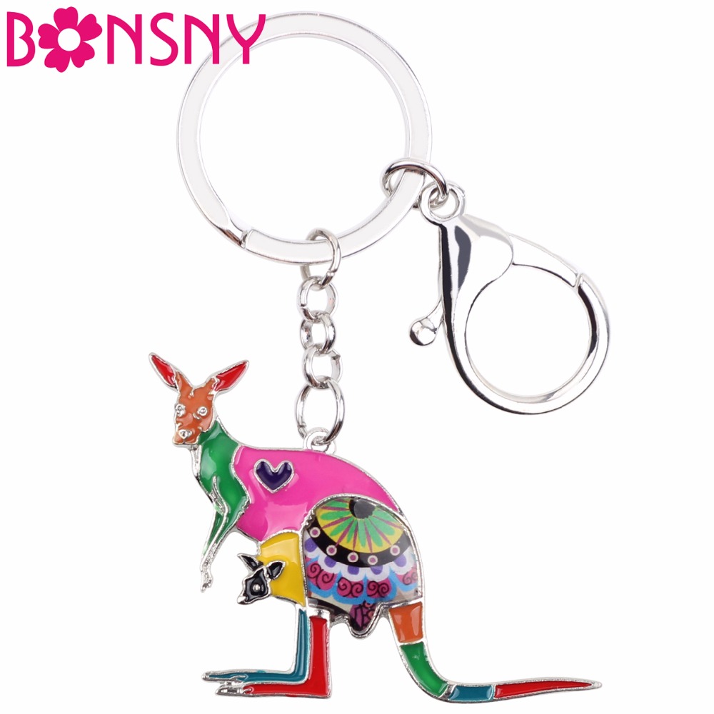 Women Bags In Australia - Bonsny Enamel Floral Australia Kangaroos Key