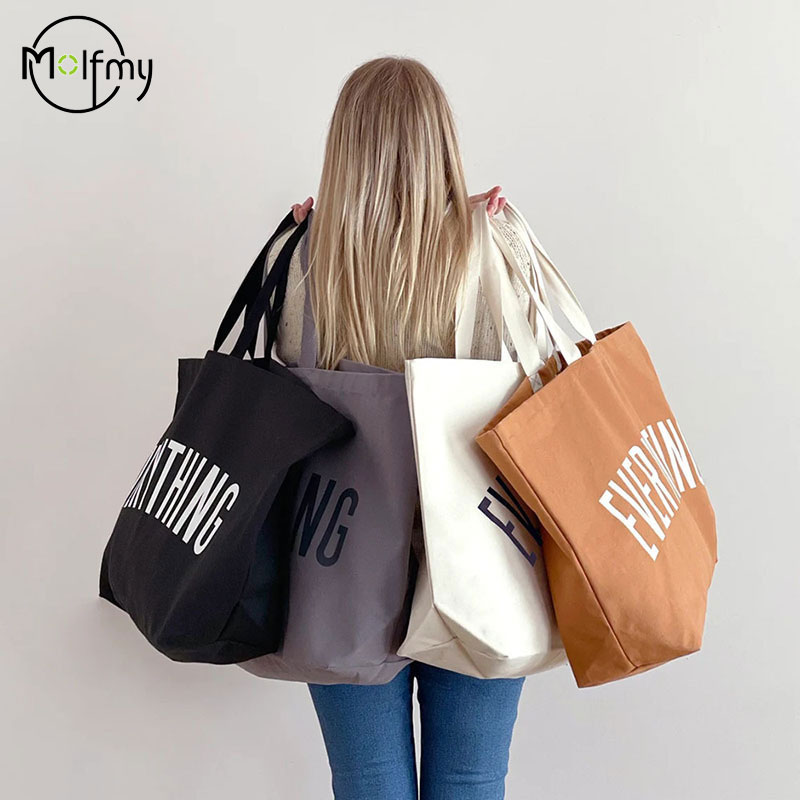 Shopper Tote Canvas - Large Capacity Canvas Tote Bag Extra