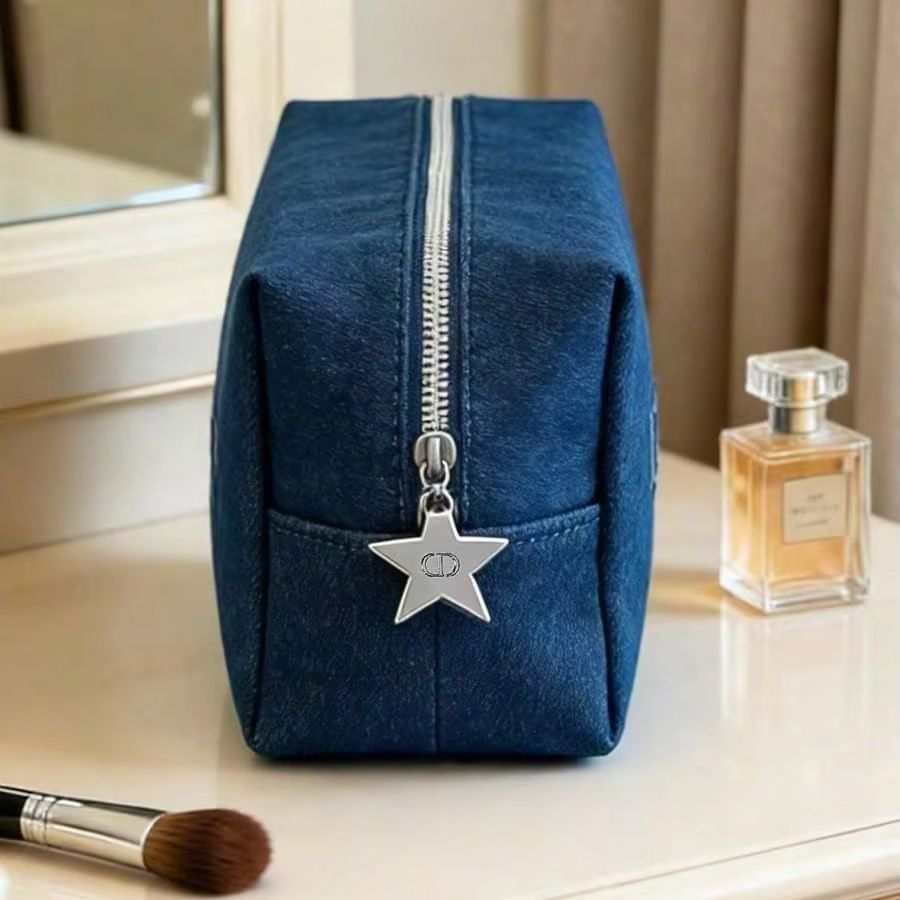Dior Dark Denim Embroidered Lo - Women Bags Dior ulasan dan harga