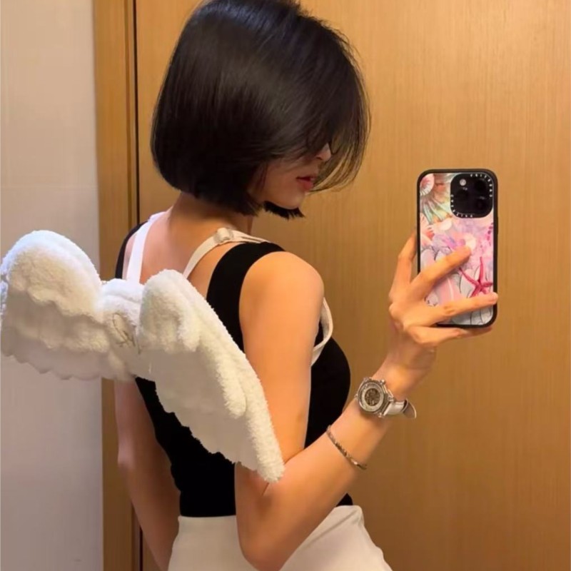 JIAERDI Sweet White Angel Wing - Women'S Japanese Bags ulasan dan harga