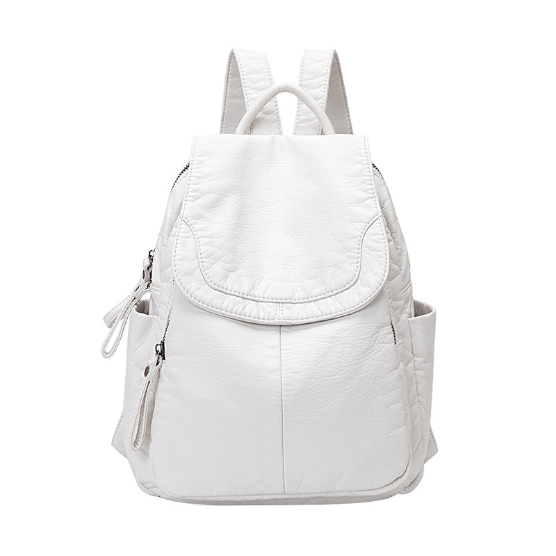Women's Backpack White Washed  - Women Bags White ulasan dan harga
