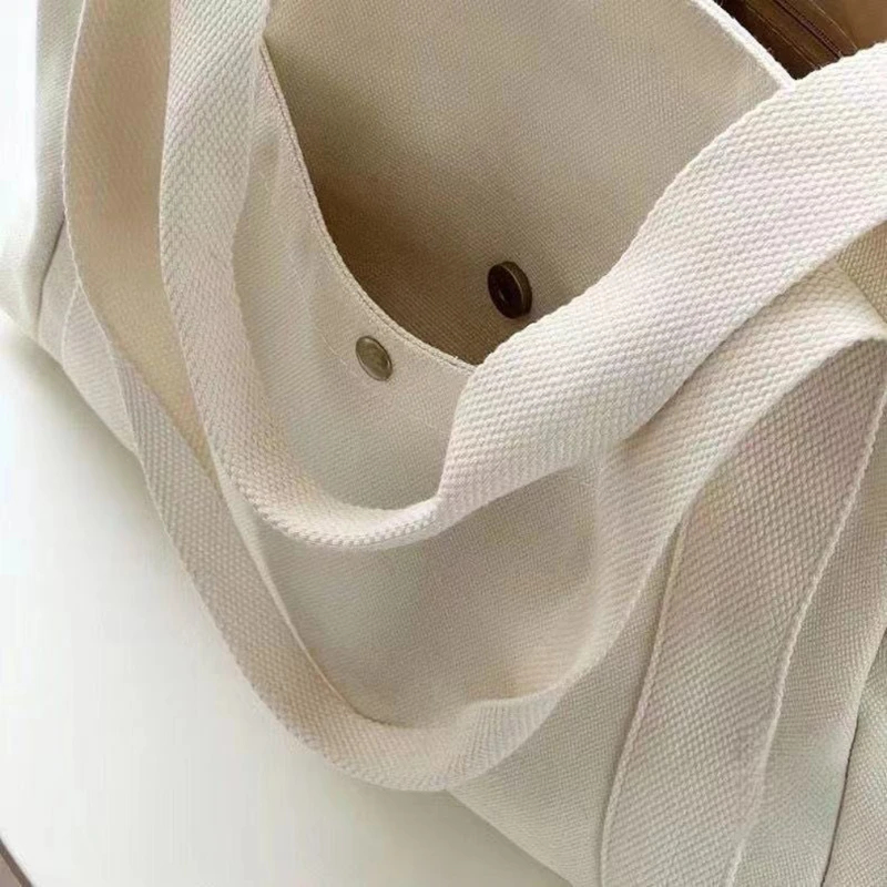 Large Capacity Canvas Tote Bag - Shopper Tote Canvas ulasan dan harga