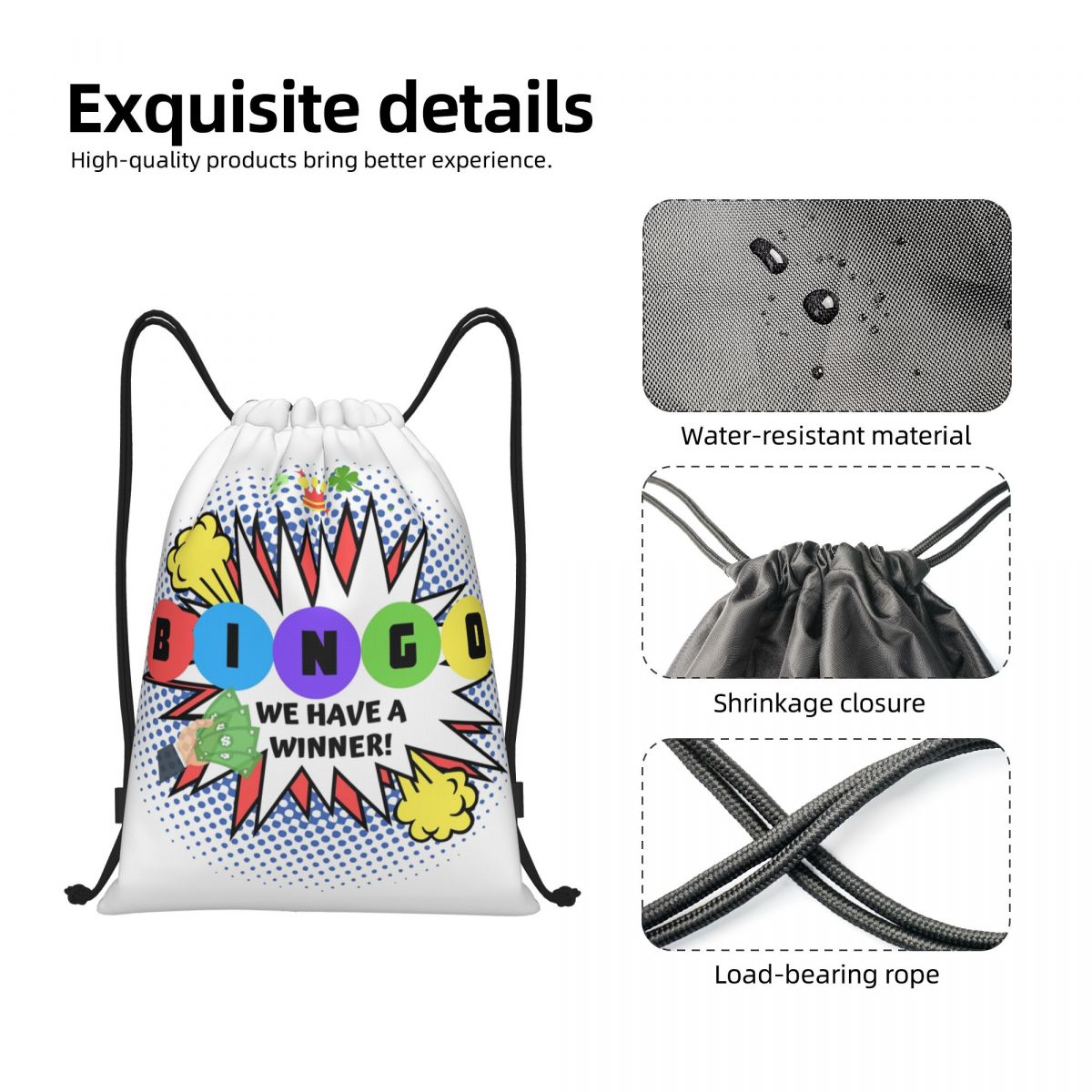 Bingo We Have A Winner Drawstr - Women Bags Winners ulasan dan harga
